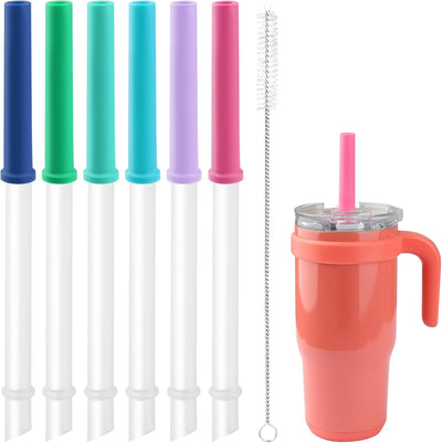 Replacement Straws Compatible With REDUCE Kids Coldee 2.0 Tumbler 18 Oz,Spill-Proof Replacement Silicone Top Lid