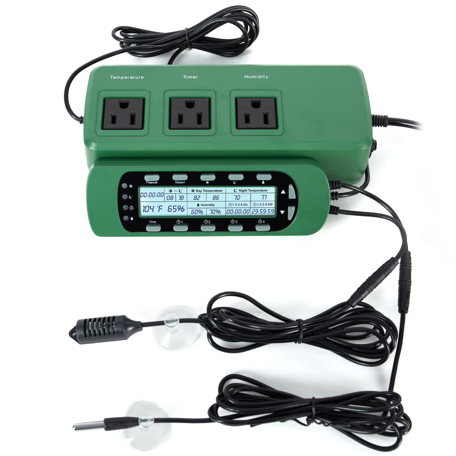 Reptile Digital Thermometer Hygrometer Controller for Tank Terrarium - Waterproof Reptile Timer with Thermostat