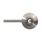 Latitude Keyed Entry Door Handle, Reversible, Satin Nickel