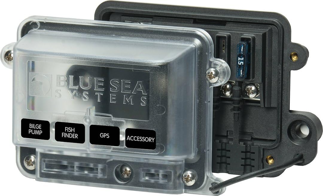 Blue Sea Systems 5056 ST-Blade Water-Resistant 4 Circuit Fuse Block