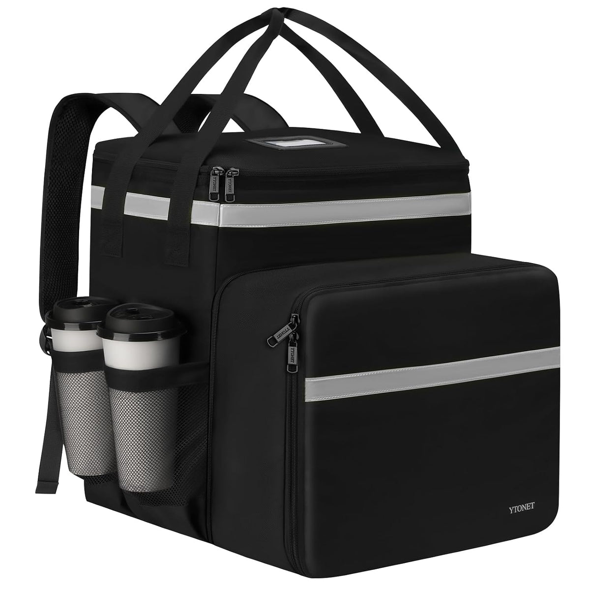 Delivery Backpack with Cup Holders, XX-Large Expandable Delivery Bag