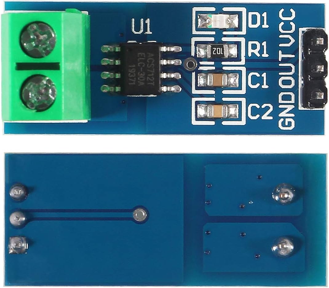 UMLIFE 5pcs ACS712 30A Range Current Sensor Module Detector ACS712ELC 5A 20A 30A Amps Amperage (5A)