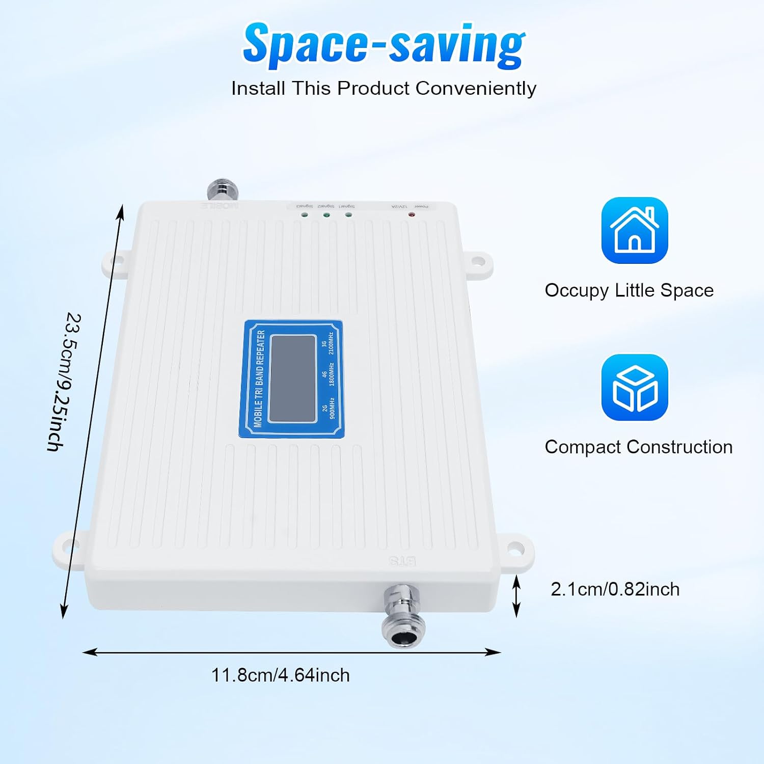 2G/3G/4G/ 5G Tri-Band Repeater Cell Phone Signal Booster | Cell Signal Amplifier with Outdoor and Indoor Antenna for