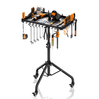 Rolling Tool Utility Cart with Wheels, Work Bench for Garage with Magnetic Tray Mechanic Tool Organizer Rolling Tray