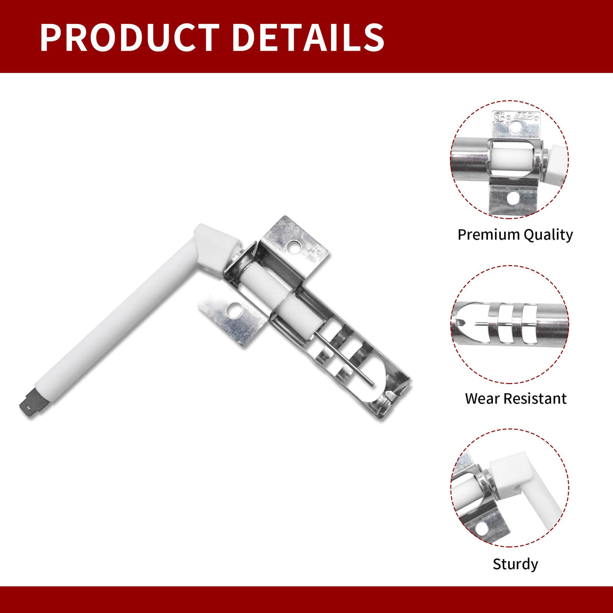 W11450459 Bake Broil Oven Spark Igniter for Range Spark Electrode for Oven Range Replace AW11524031 4979352