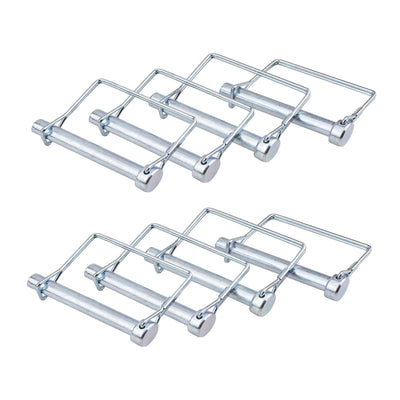 8 Pack Trailer Coupler Pin 3/8x4in Towing Hitch Pin Heavy Duty Wire Lock Pin Secure PTO Shaft Locking Pin for