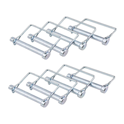 8 Pack Trailer Coupler Pin 3/8x4in Towing Hitch Pin Heavy Duty Wire Lock Pin Secure PTO Shaft Locking Pin for