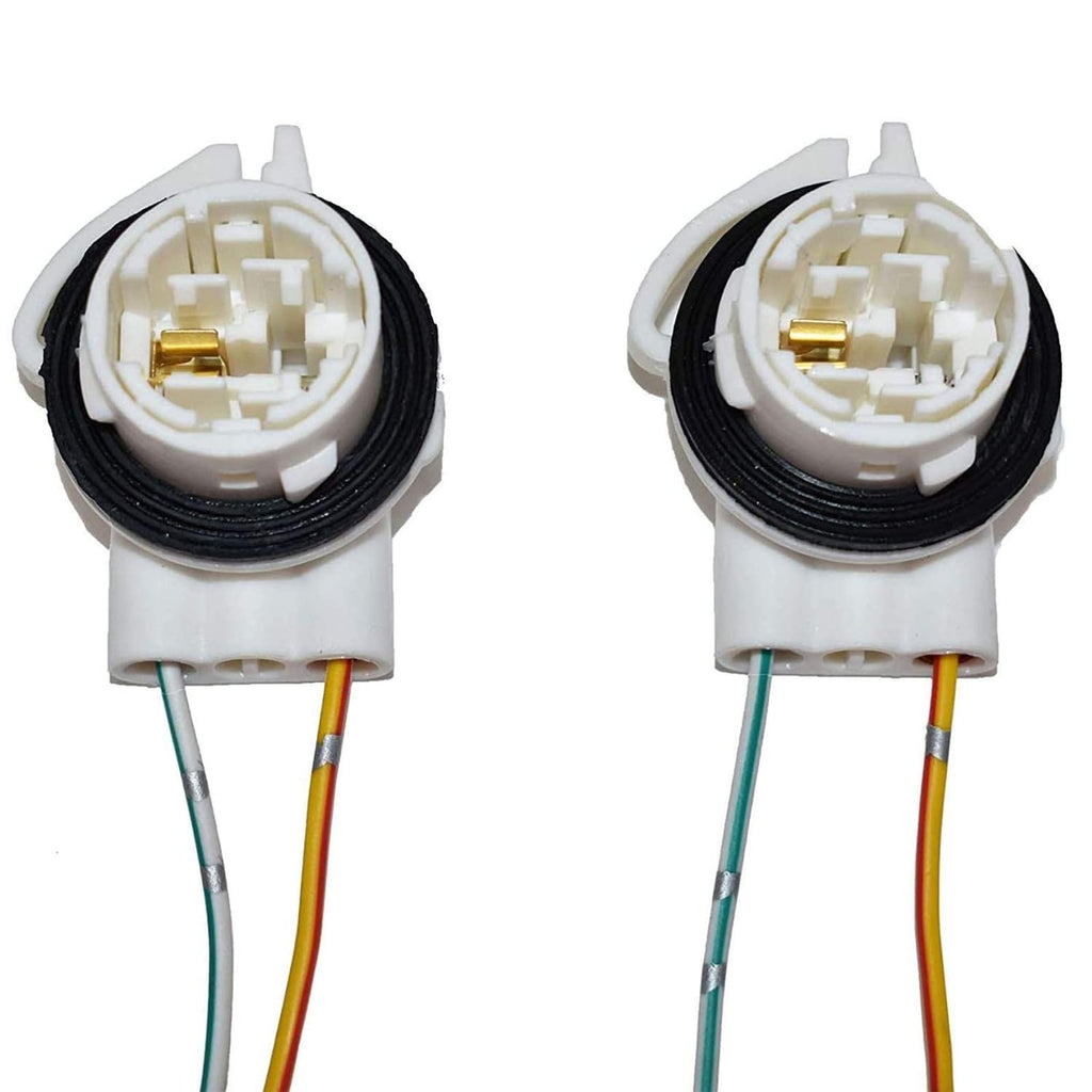 A-Team Performance Daytime Running Light & Turn Signal Replacement Socket - Compatible with 4114ll & LS94 Bulbs - 4157 Bulb Socket Fit for Tail & Reverse Light Bulb Applications - Pack of 2, White