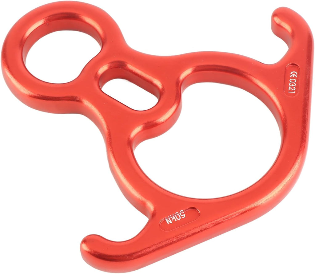 50kn Figure 8 Descender Rappelling Equipment, Climbing Descender Tree Climbing Gear for Rock Climbing Peak Rescue
