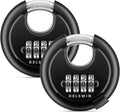4-Digit Disc Combination Lock Outdoor - Heavy Duty Combination Padlocks with Hardened Steel Shackle Weatherproof