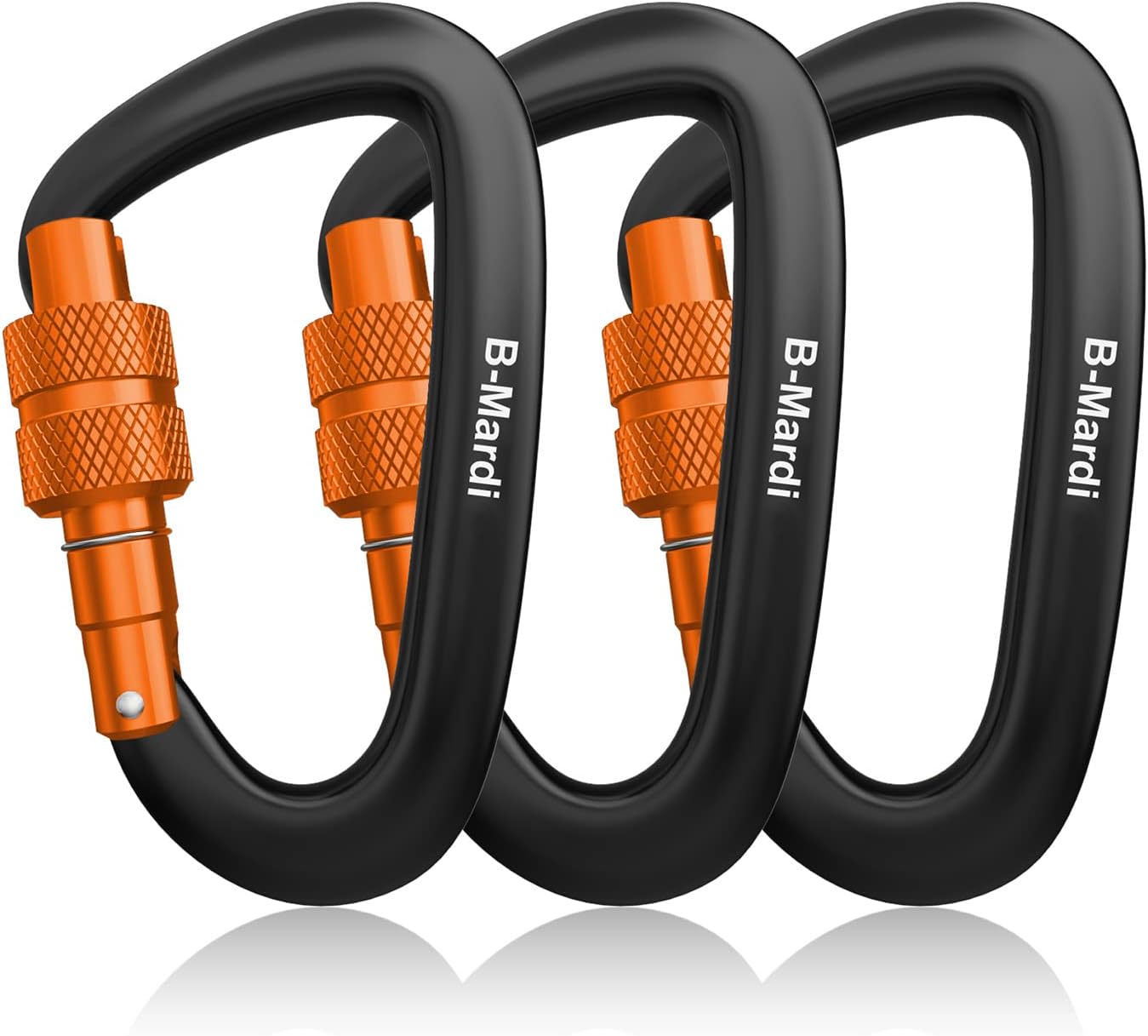 Carabiner Clips Heavy Duty 12kN (2697 lbs)-Lightweight Locking Carabiners for Camping, Hiking, Hammock, Dog Leash