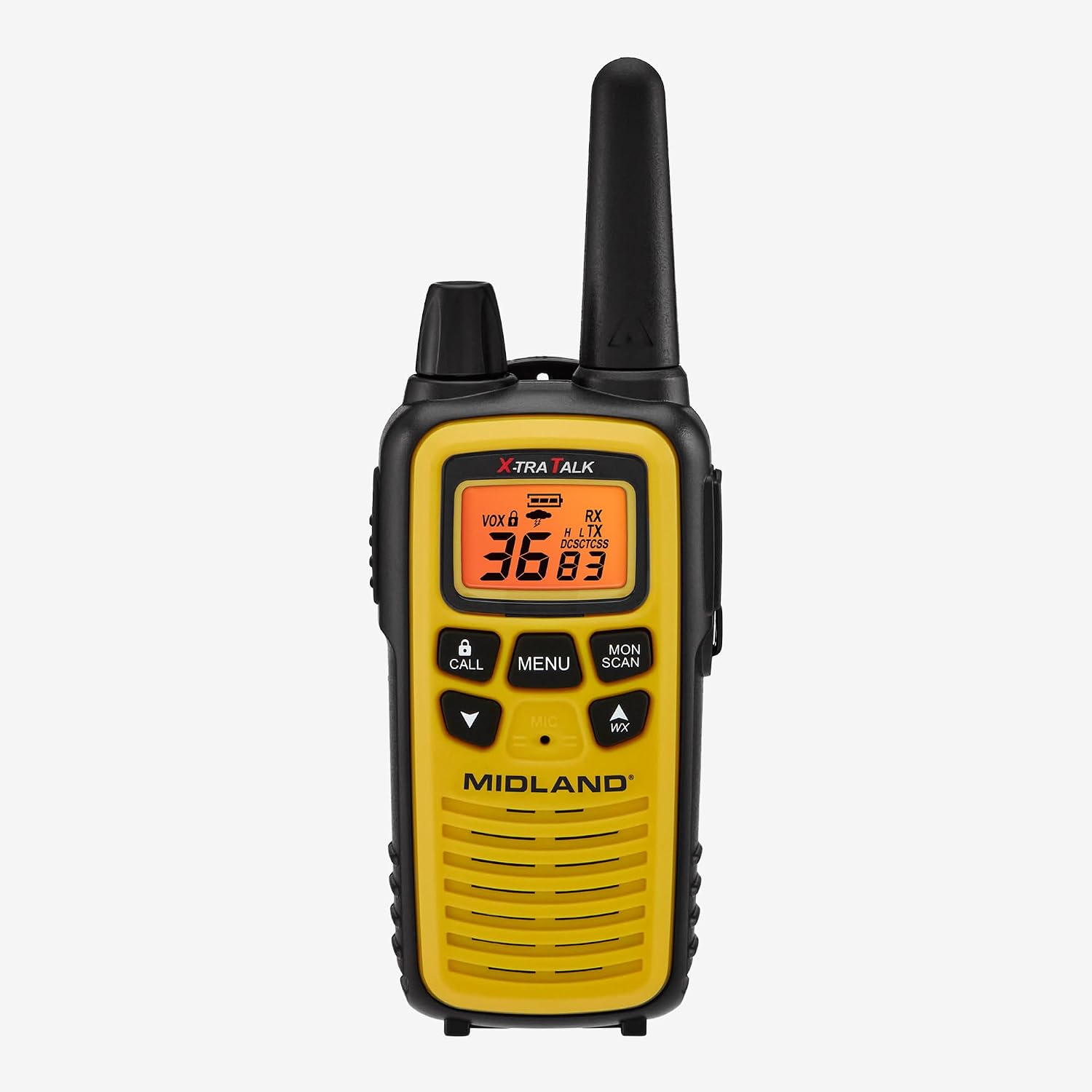 LXT630X3VP3 FRS Walkie Talkies - Long Range 36-Channel Two-Way Radios, NOAA Weather Alerts (3-Pack, Yellow - Black) |