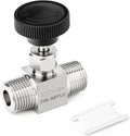 TAISHER 1PCS 316 Stainless Steel Needle Valve With Wheel Handle 1/2" MNPT