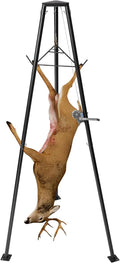 Tripod Deer Hoist, 500 lbs Load Capacity, Hunting Game Hoist Winch Lift with Gambrel & Manual Winch, Hunting Game