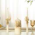 3 Pcs Unity Candles Wedding Ceremony Set,Rustic Style