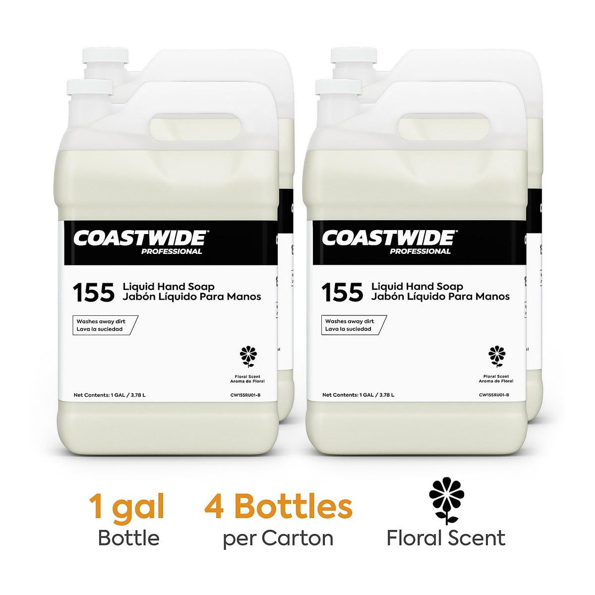 Professional Liquid Hand Soap, 1 Gallon, 4/Carton