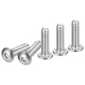 DTGN #6-32x1/2 Button Head Socket Cap Screws - 100Pack - Good for Machine - 304 Stainless Steel 18/8 - Hex Drive Full Thread UNC Fasteners
