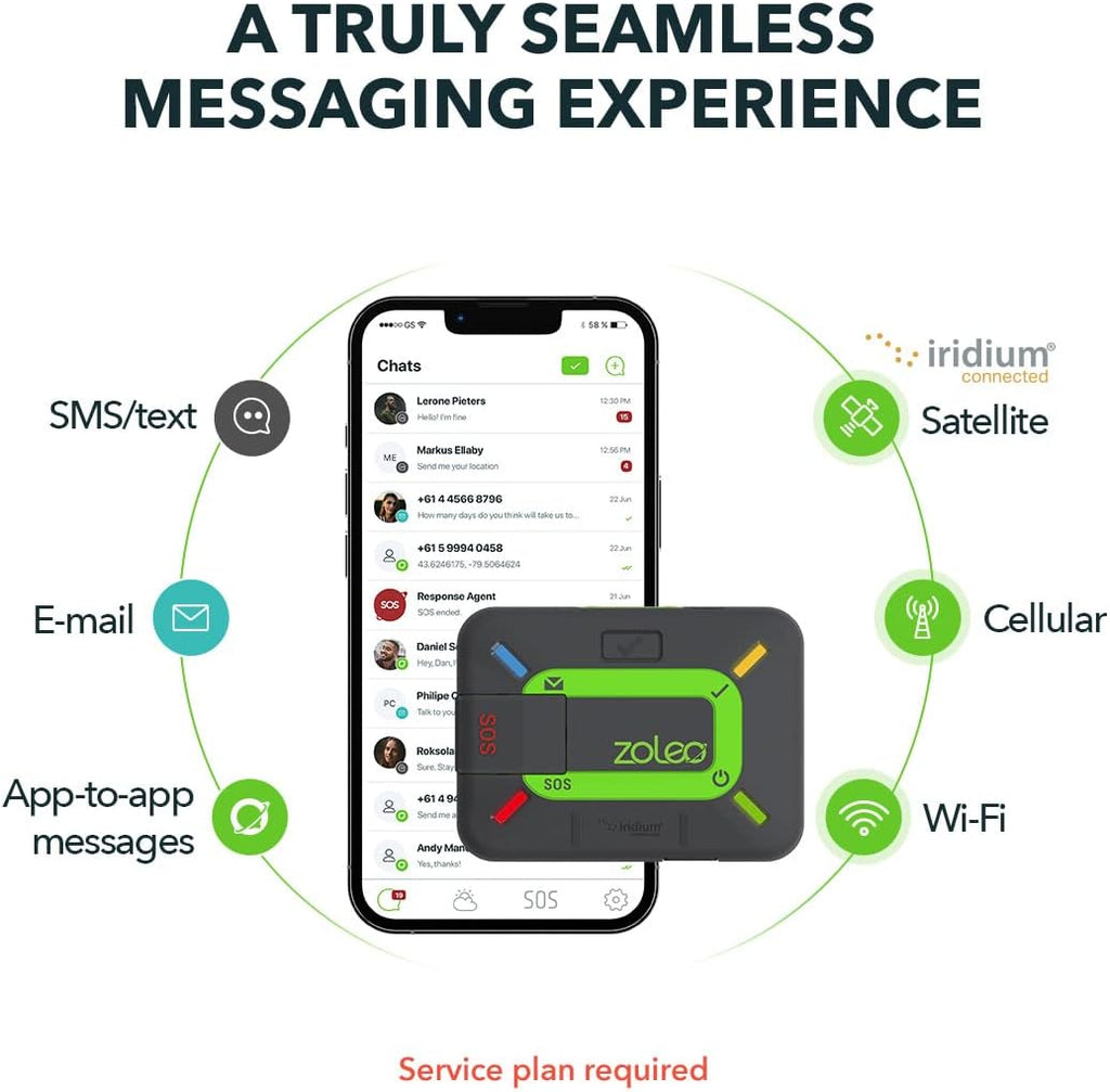 Satellite Communicator | Two-Way GPS Messenger with Emergency SOS, Check-In and Location Sharing for Hiking, Camping