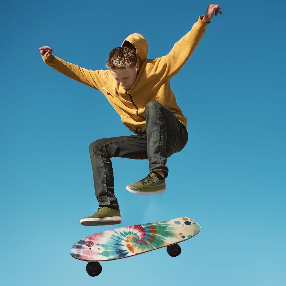 Colorful Tie Dye Swirl Skateboard Tape Waterproof Sticker Deck Sandpaper Griptape Longboard Skateboard Grip Tape