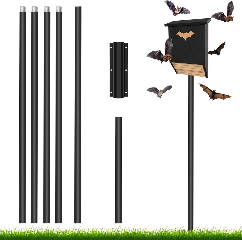 15 Ft Telescoping Bat House Pole Adjustable with Ground Socket