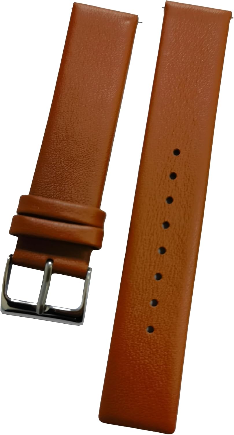 Replacement Leather Watch Band for Skagen Bering Unisex Watches with pin 16mm 18mm 20mm 22mm Cowhide is soft and durable