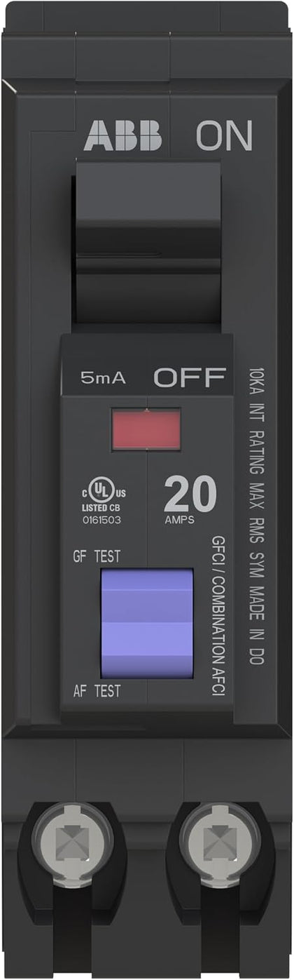 Q-Line THQL1120PDF Dual Function Circuit Breaker • 20 Amp Single-Pole Breaker • AFCI/GFCI Protection • 120/240 VAC •