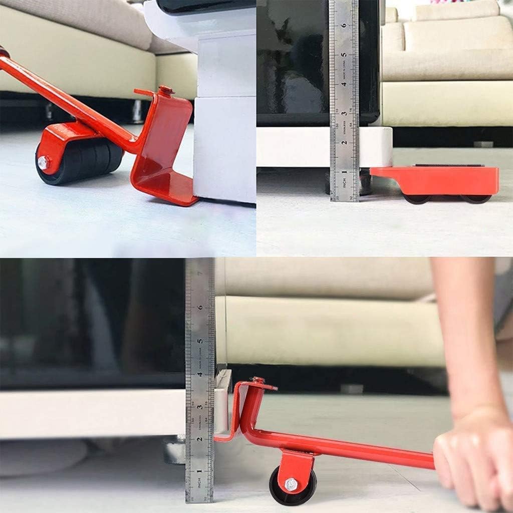 Mr Hercules Furniture Lift Mover Tool Set,Furniture Lifter Tool with Lifting Lever & 4 Wheels,Heavy Furniture Moving