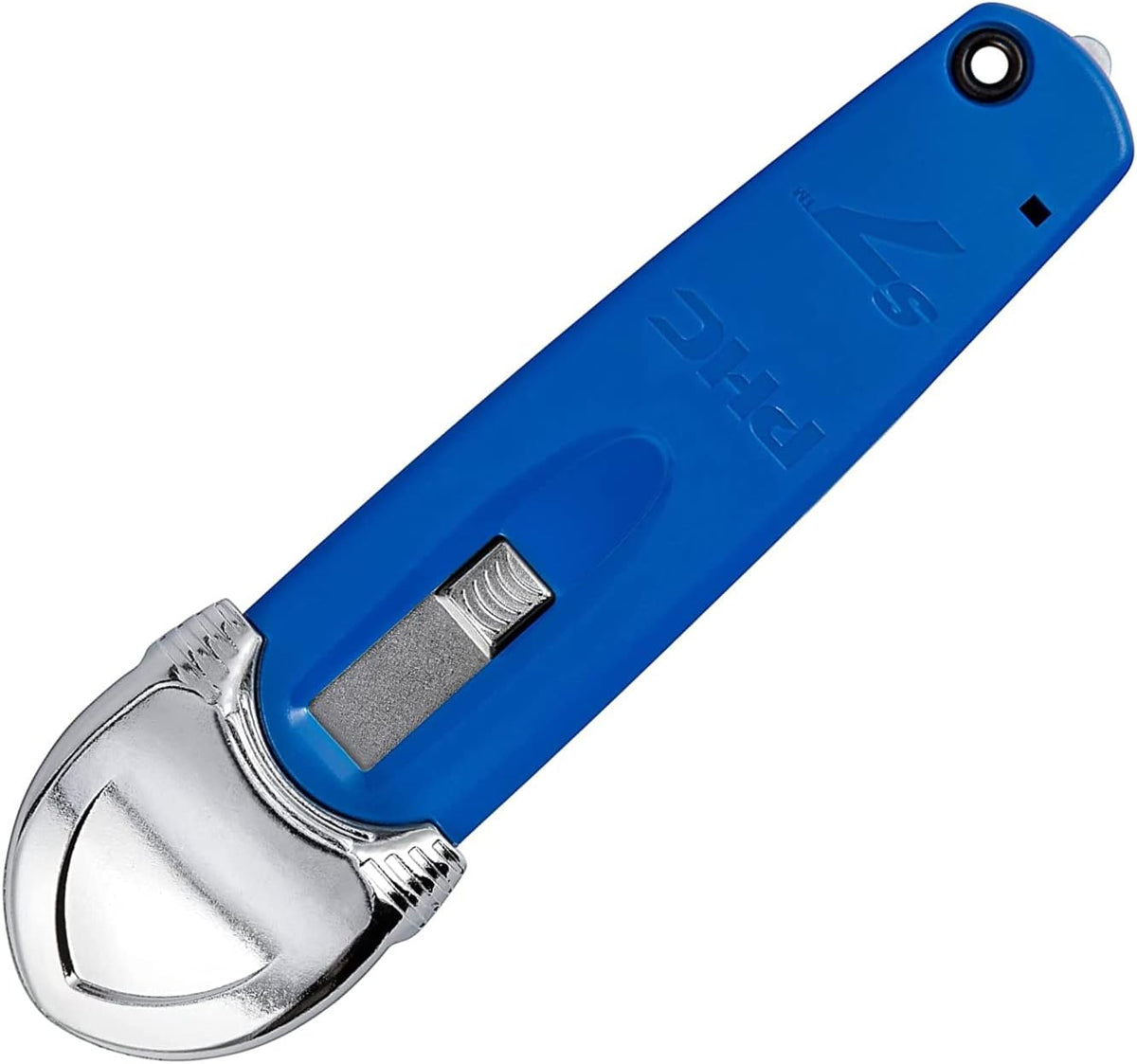 S7 Safety Cutter, 3-in-1 Self-Retractable Utility Knife with Fold-Out Film Cutter, Bladeless Tape Splitter, Guard for