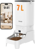 Automatic Cat Feeder with Camera - 7L/29 Cups Auto Dog Feeder with Large Food Tray & 1080P Night Vision, Elevated