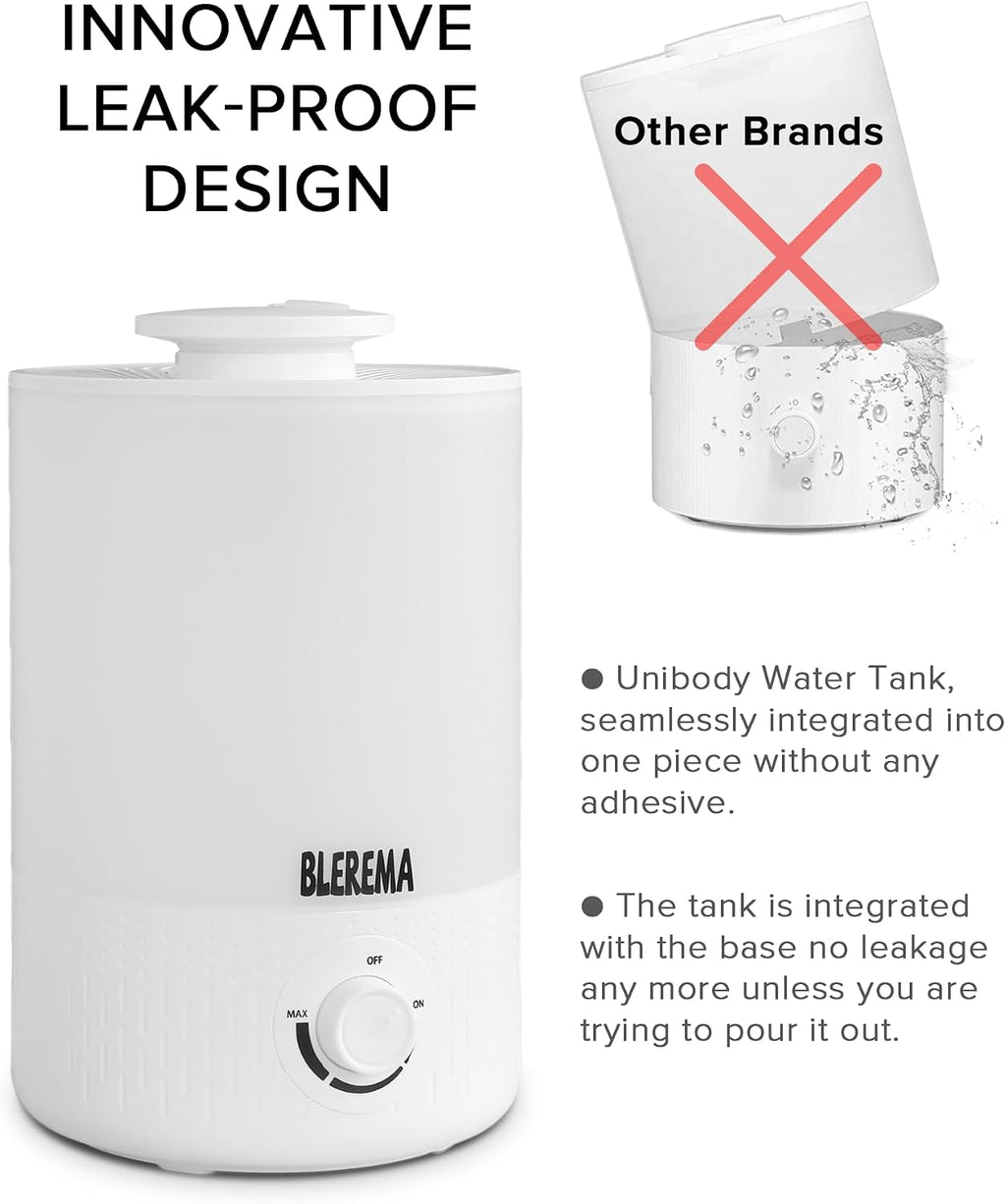 No Leak Reptile Fogger Humidifiers Mister for Reptile Tank, 3L Top-Fill Terrarium Humidifier with Hose - Ideal for