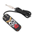 Stainless Steel Tattoo Foot Pedal Footswitch Control Skull Foot Pedal Power Supply Machine For Power Clip Cord Tattoo