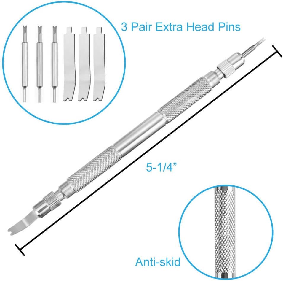 Watch Link Remover Kit with Spring Bar Tool Watch Band Tool and 360 Pcs Watch Strap Link Pins for Watch Repair and