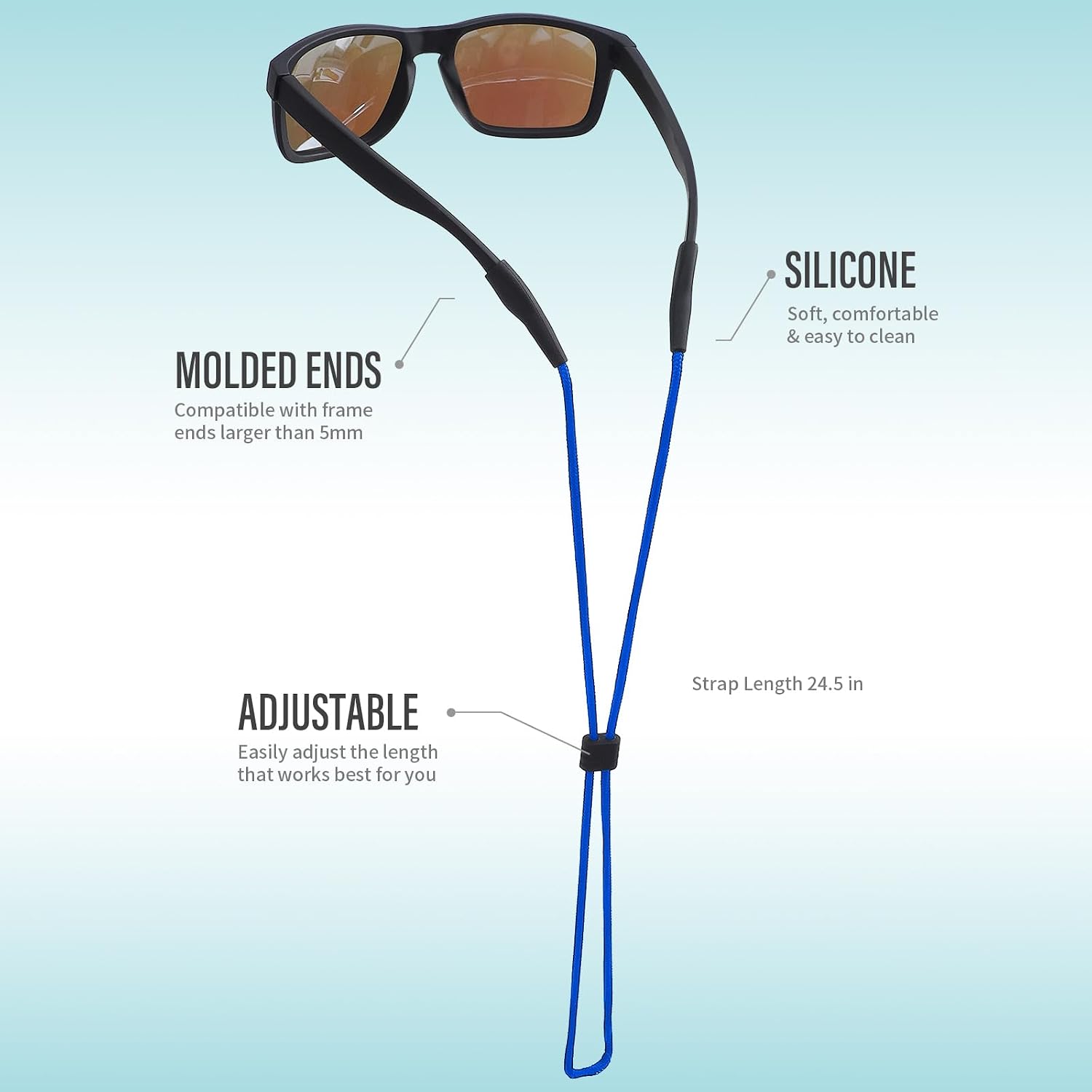 Eye Glasses Holder Strap - Sunglasses Straps Cords for Men Women Kids - Eyeglass Holders Around Neck - Eyewear String