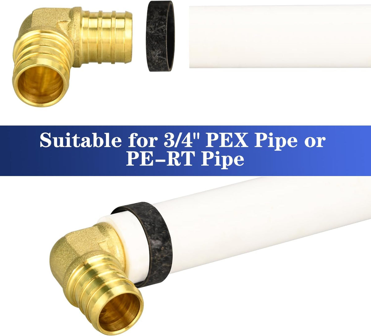50 Pack 3/4" PEX Copper Crimp Rings