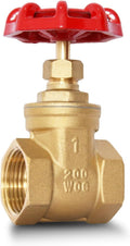 1" NPT Gate Valve, Heavy Duty, Brass, Female x Female Thread, DN25