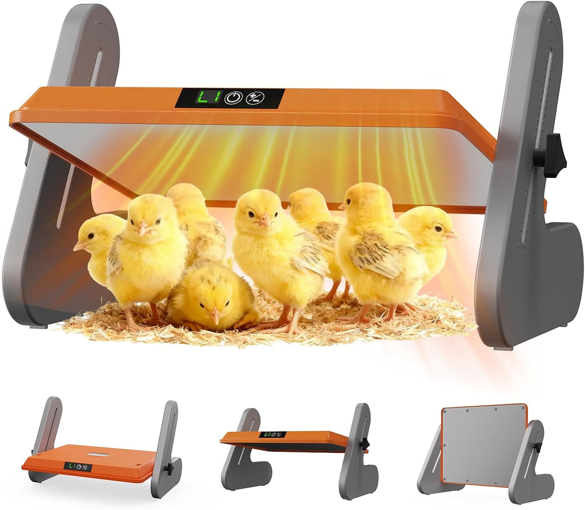 Brooder Heater for 20 Chicks, Chicken Heating Brooder Plate with 3 Adjustable Temp Settings, Safe Coop Heater for