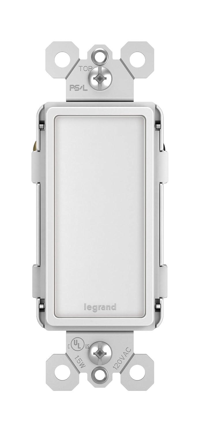 Legrand Radiant 15 Amp Full 5-Level Adjustable LED Night Light Outlet White