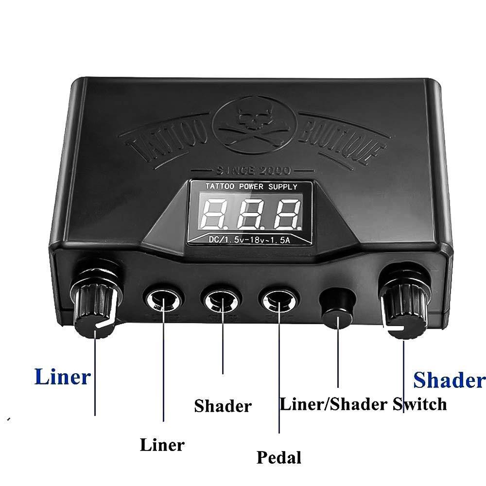 Tattoo Power Supply Kit Dual Digital Tattoo Machine Power Supply