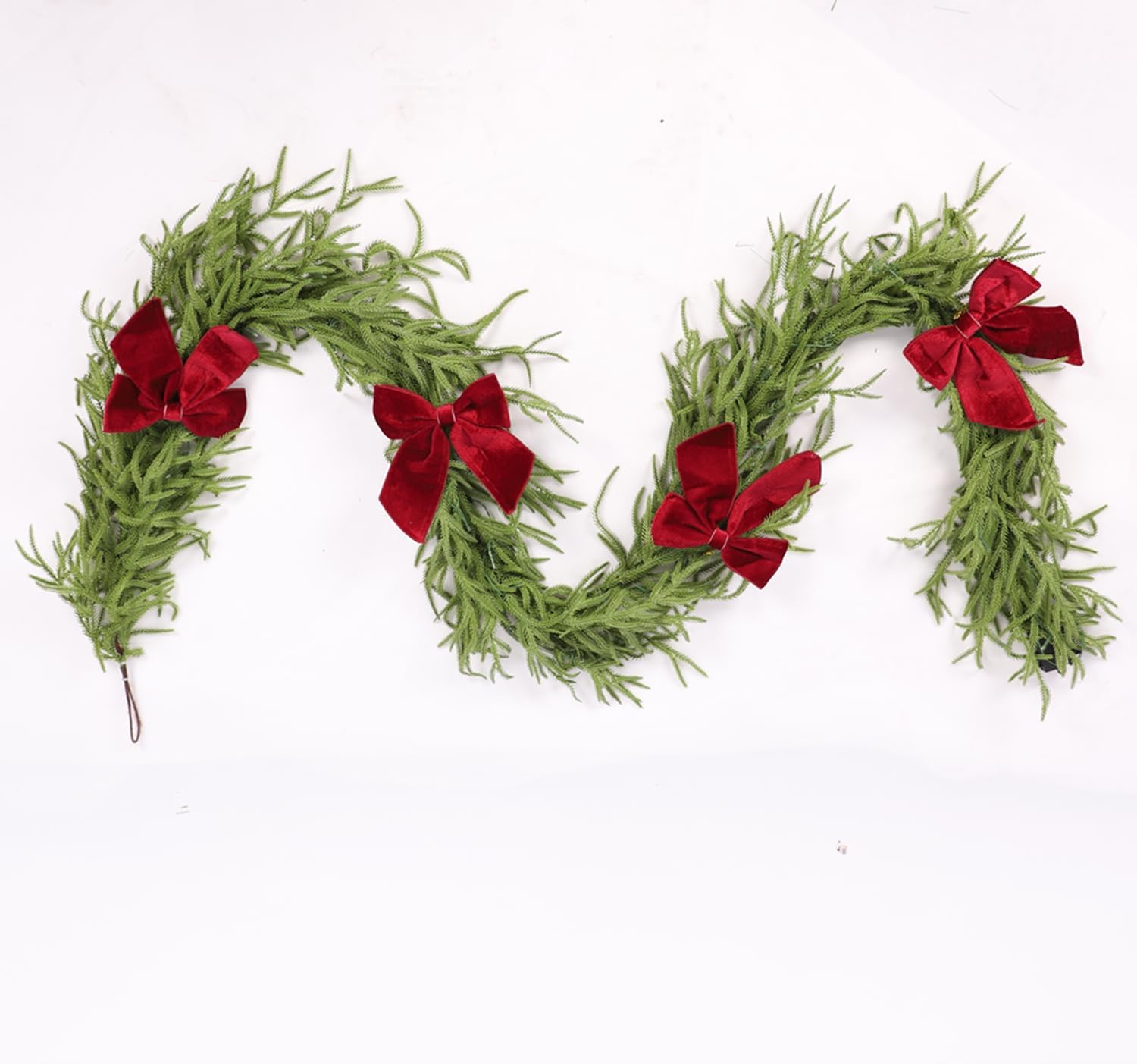 9ft Pre-Lit Real Touch Norfolk Christmas Garland with Lights | Lighted Pine Garland for Mantle,Greenery Christmas