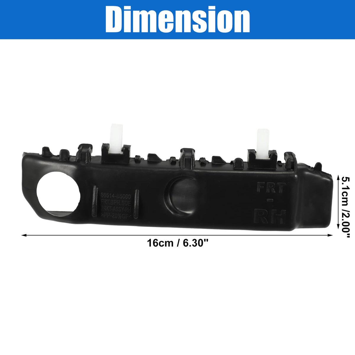X AUTOHAUX 86514A7000 Front Bumper Mounting Bracket for Kia Forte 2014-2016