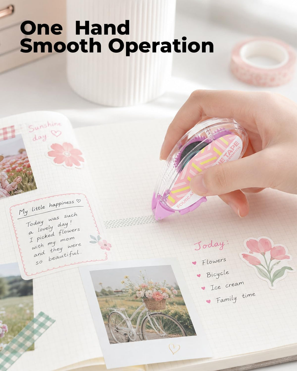 Double Sided Tape Roller for Scrapbooking, 8 Pack