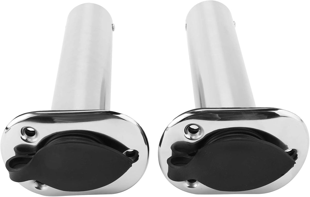 YaeMarine 4Pcs Stainless Steel Rod Holders with Rubber Cap, Liner, Gasket
