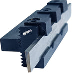 8mm Adjustable Lathe Parting Cut Off Tool Holder with 3/32" x 1/2" x 4" HSS Blade, Heavy Duty Steel, Front & Rear Tool Post Compatible for Mini & Bench Lathes