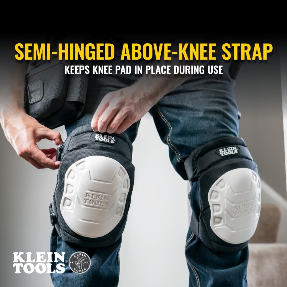 60846 Knee Pad for Men and Women, Non-Marring, Gel-Like Padding, Adjustable Straps, Great for Construction and Flooring