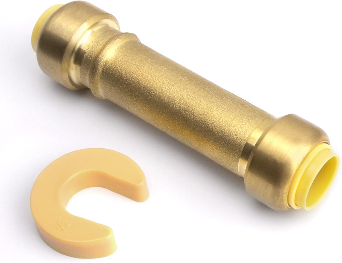 3/4" Slip Coupling, Push to Connect Brass Plumbing Fitting, Model U3016LFA