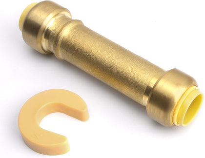 3/4" Slip Coupling, Push to Connect Brass Plumbing Fitting, Model U3016LFA