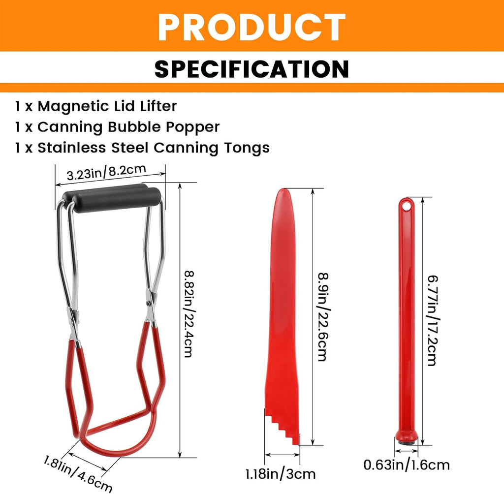 3Pcs Canning Tools Kit includes Bubble Popper Bubble Remover