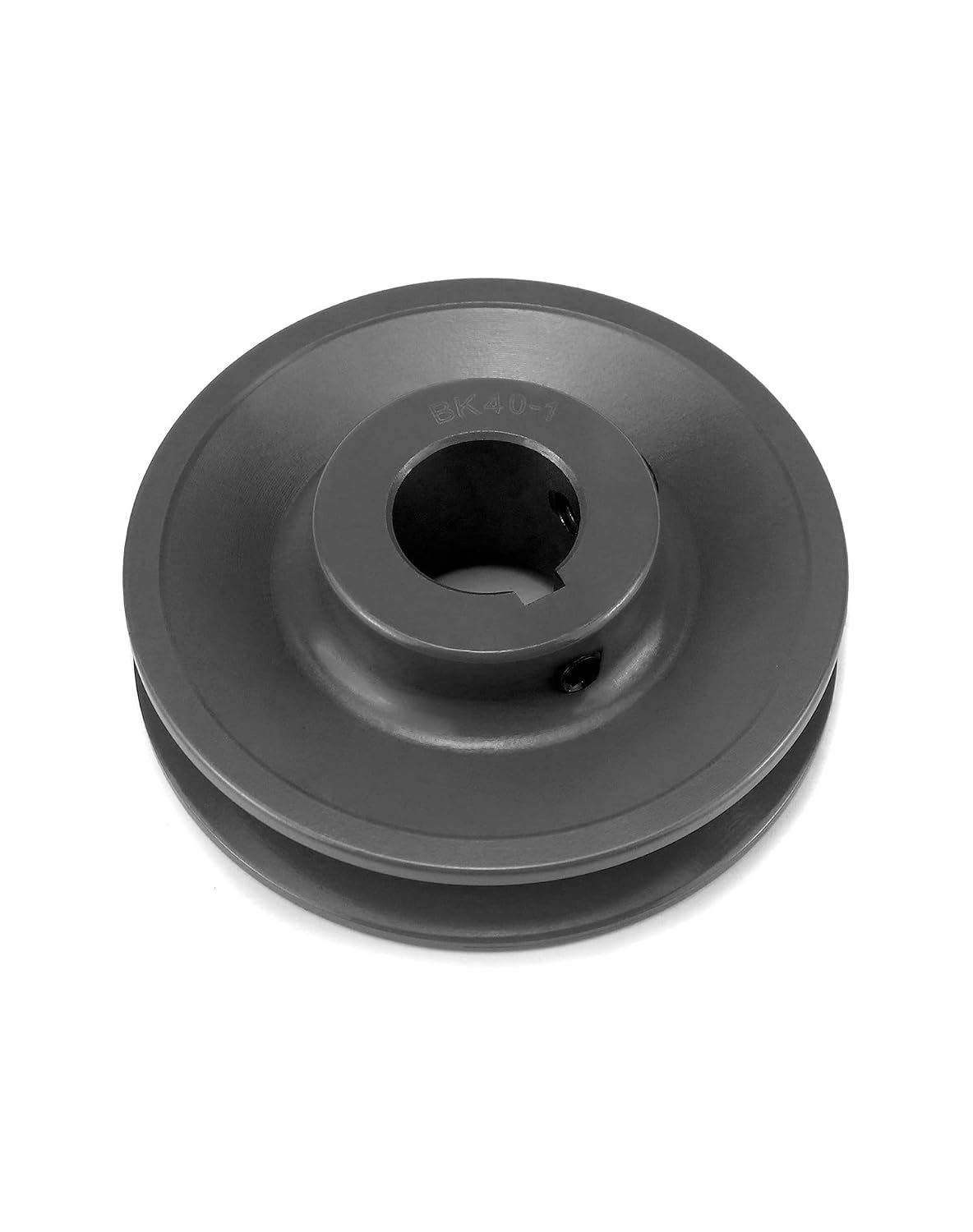 QWORK BK401 V-Belt Pulley 1" Bore, Cast Iron Single Groove Web Sheaves, 3.95" Outer Diameter, 6330 RPM, High Wear and Galling Resistance A Belt Section