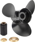 13 1/4x17 Upgrade Aluminum Boat Propeller for BRP,Johnson,Evinrude,OMC Stern Drive 40-140HP 13 Spline 13.25Diax 17Pitch Replace OEM 765183 Rh(Hub Kits Included)