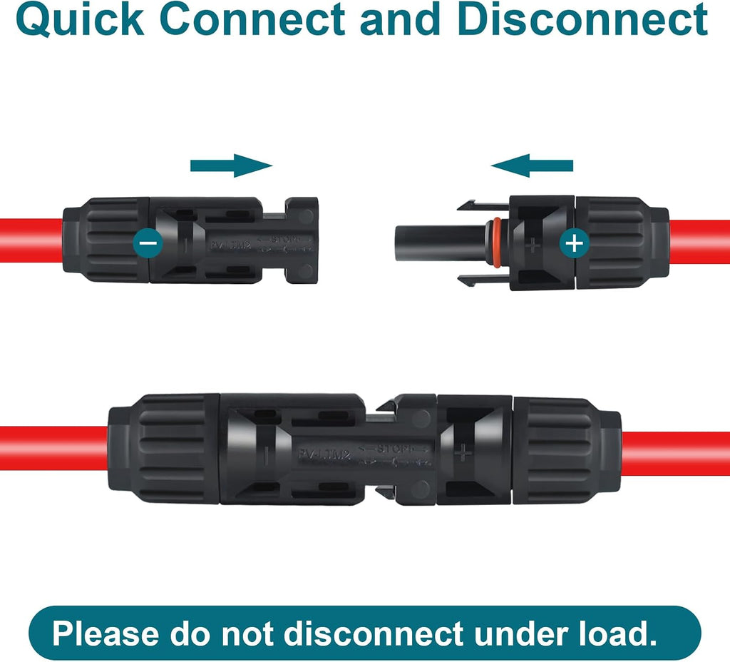 10AWG Solar to XT60 Extension Cable, 2FT Solar to XT60 Connector